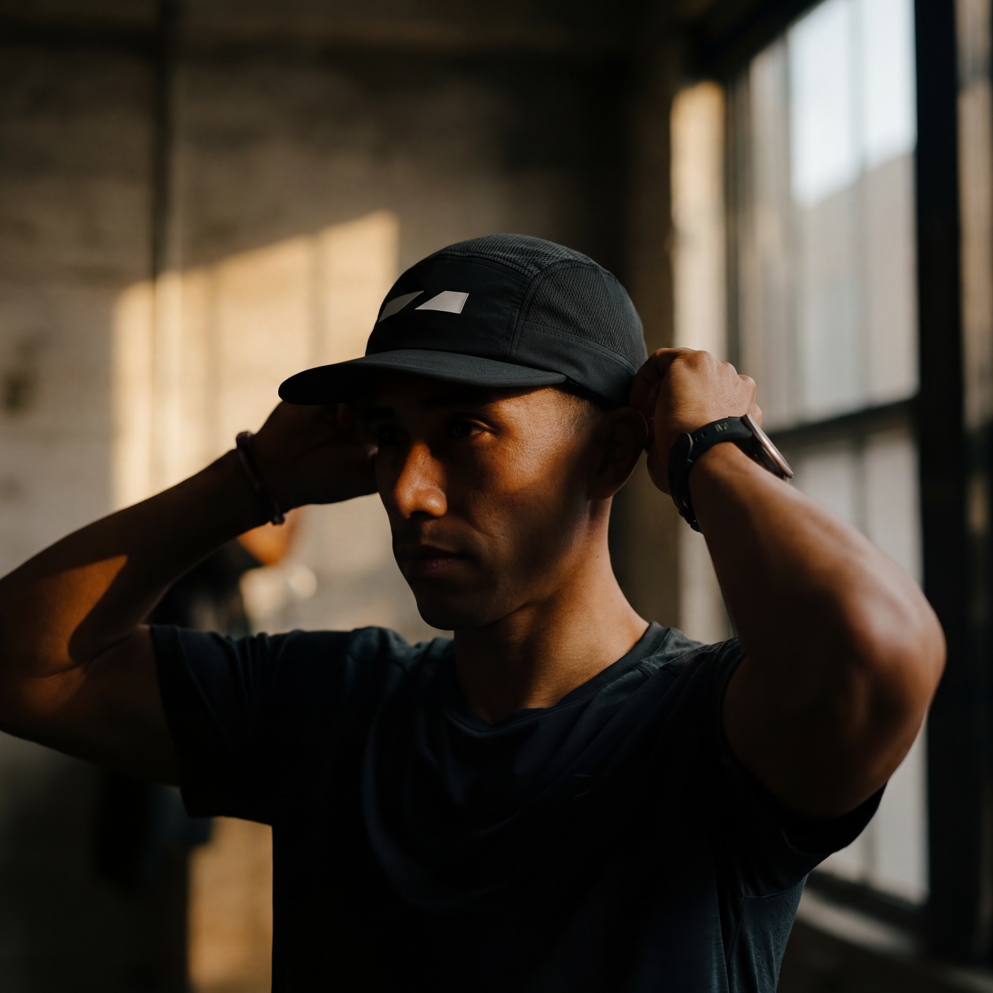 lightweight breathable mesh running hat for marathon training, sun, moisture wicking, internal pocket, NYC running brand